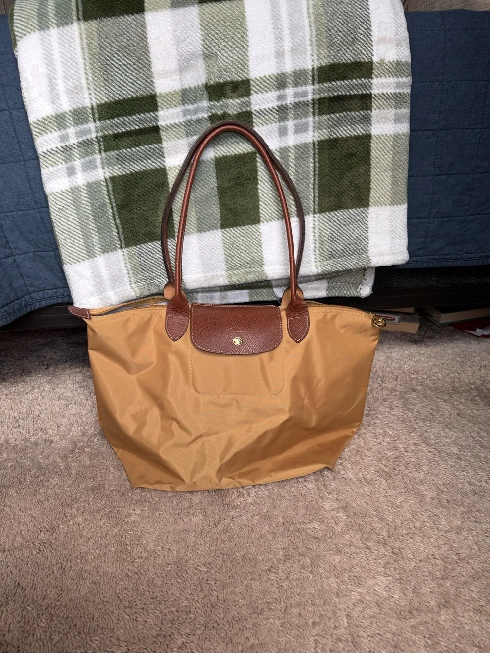 Longchamp Large Le Pliage Tote - Fawn